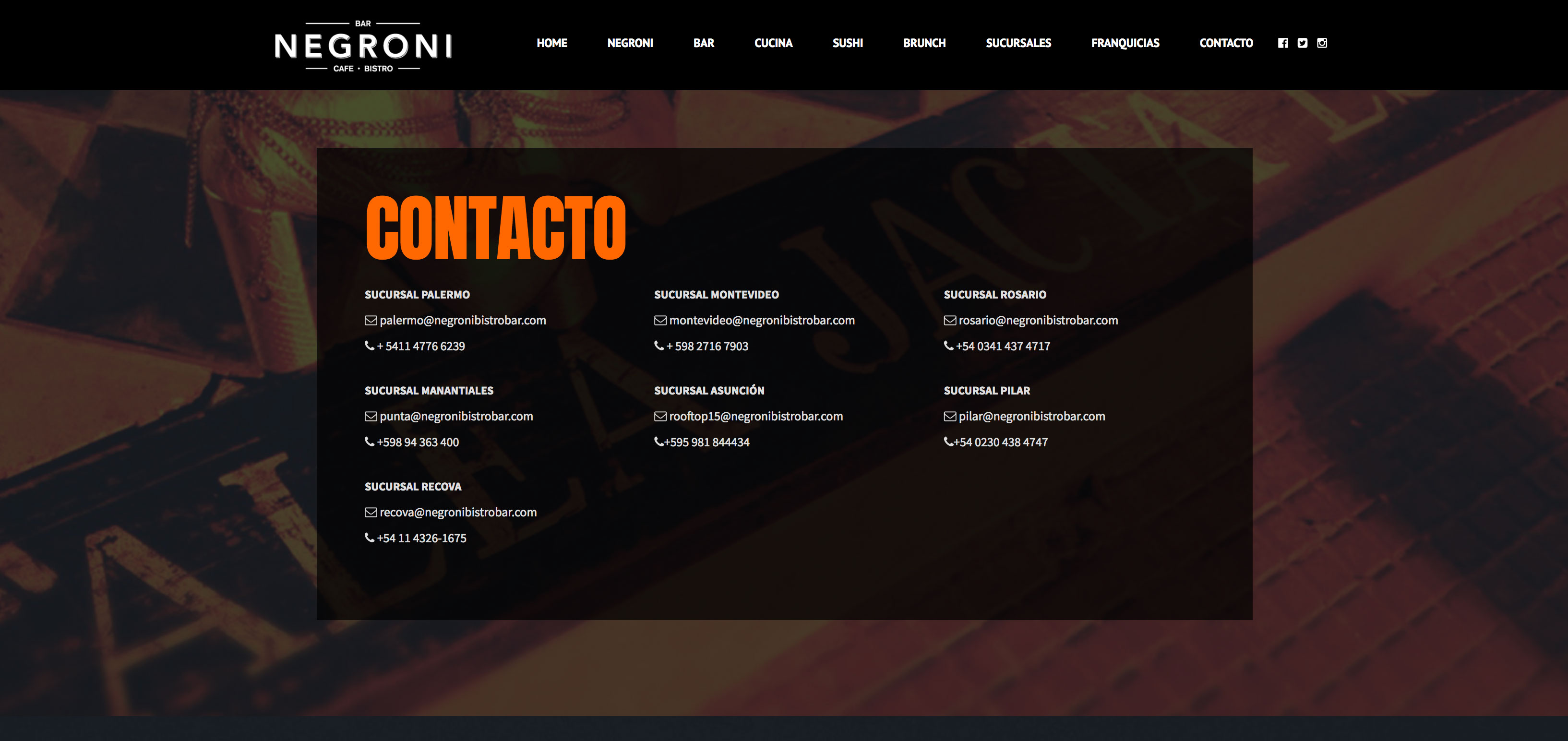 Negroni Web